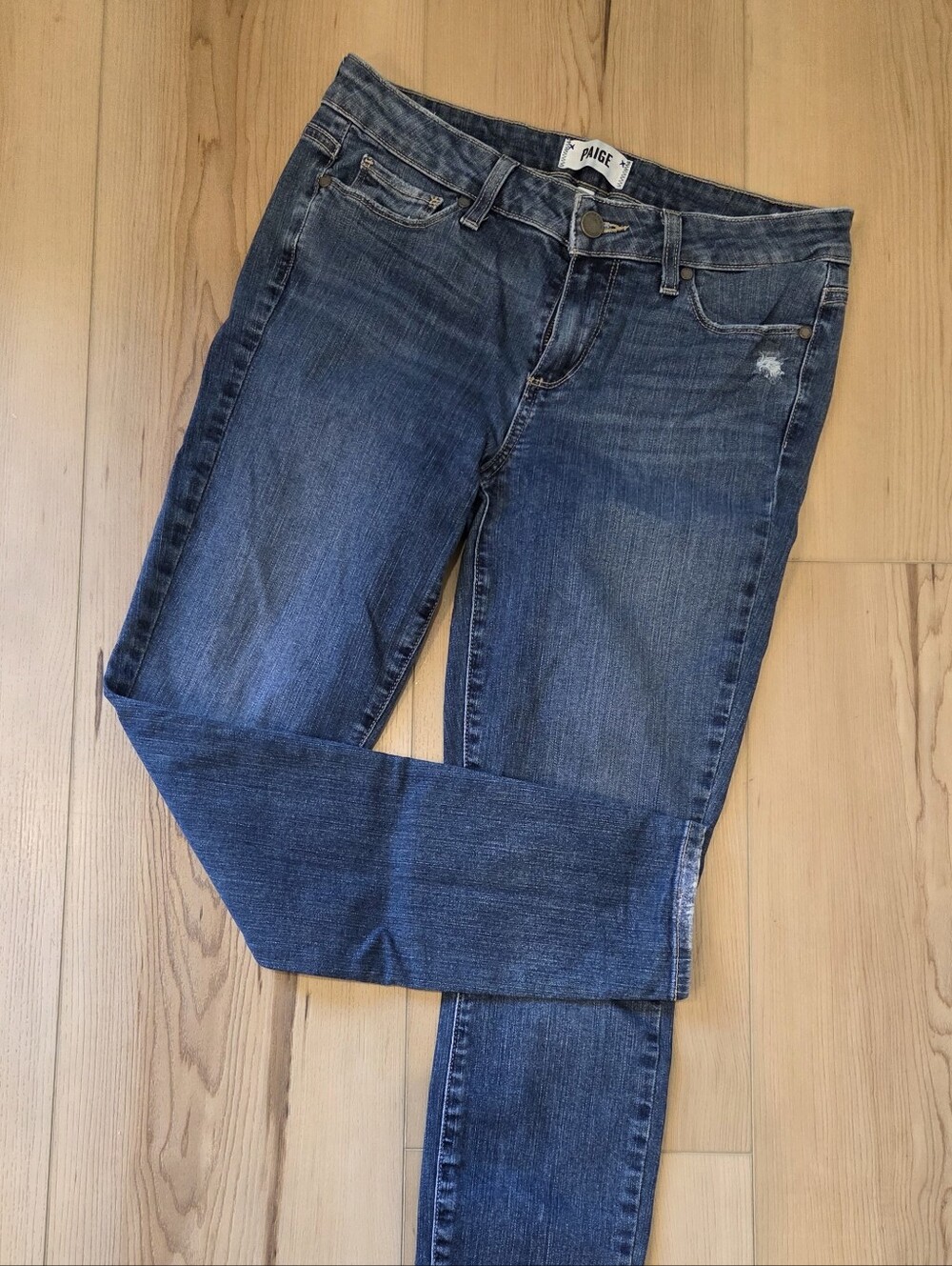 PAIGE Mid Blue Skinny Jeans